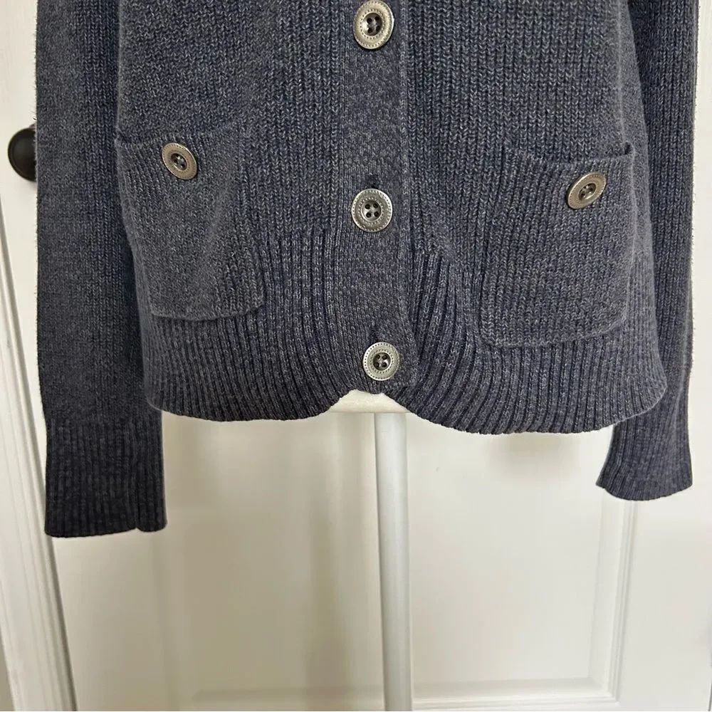 Tommy Hilfiger Women’s Cotton Blue/Grey Button Cardigan Sweater Size Medium - Picture 5 of 12